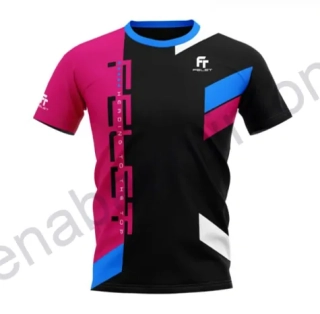 Tričko FELET RN 3601 Black/Magenta