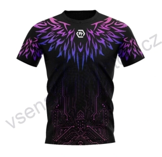 Unisex tričko Felet RN 3619 Black/Purple