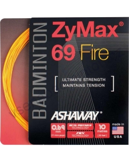 Výplet ASHAWAY ZyMax 69 fire (0,69 mm) - oranžový, bílý